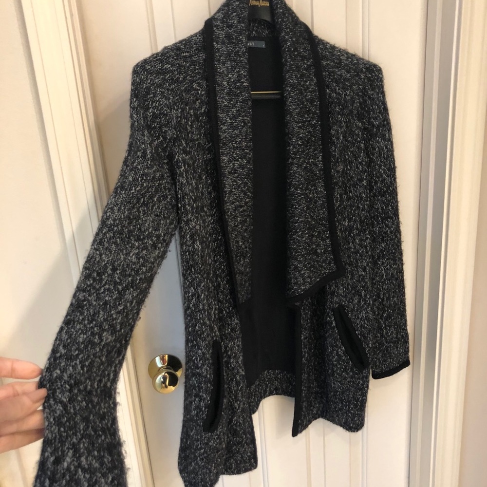 Tart Sweater Jacket black tweed, Sz S - Picture 11 of 15